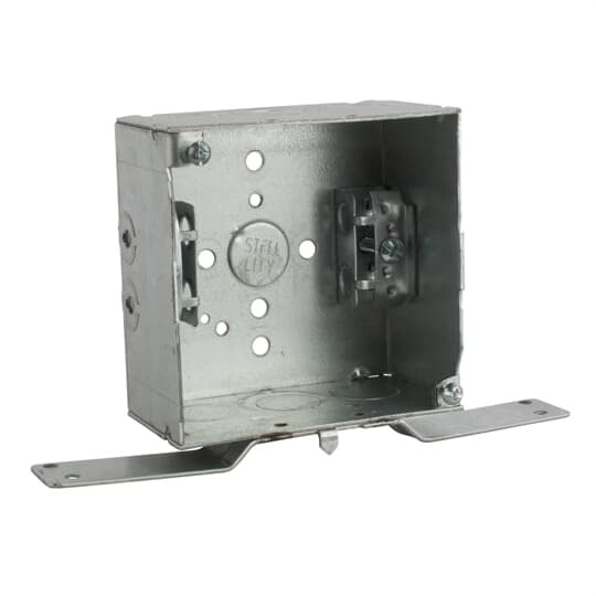 52171-CVX Steel City Outlet Box, Steel, 30.3 cu-in Capacity, (1) Outlets, (2) Knockouts, 4 in H x 4 in W x 2-1/8 in D