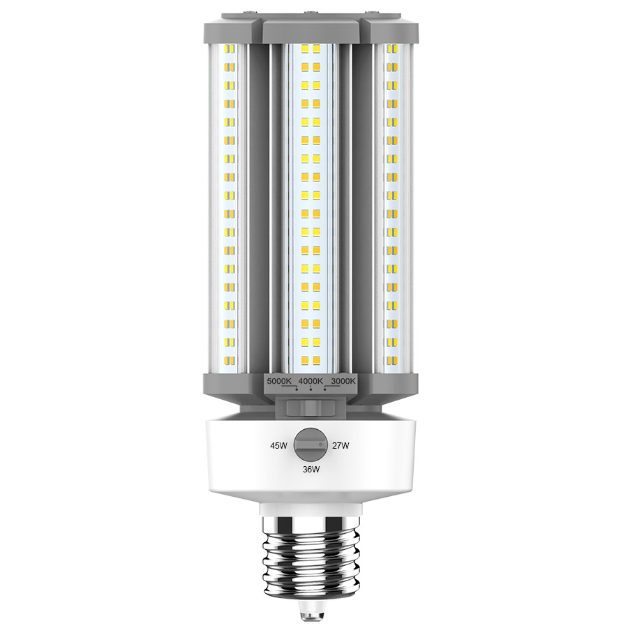 HIDFA45SEX398CCTBYP5S Field-Adjustable Post Top Light, 27, 36, 45 W, 125, 150, 175 W Incandescent Equivalent, EX39 Lamp Base Lamp, 3915, 5220, 6525 Lumens
