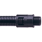Straight Conduit Fitting, Fixed External Male Thread, Nominal Conduit Size 28mm, M32 Thread, Polyamide (Nylon) 66, Black