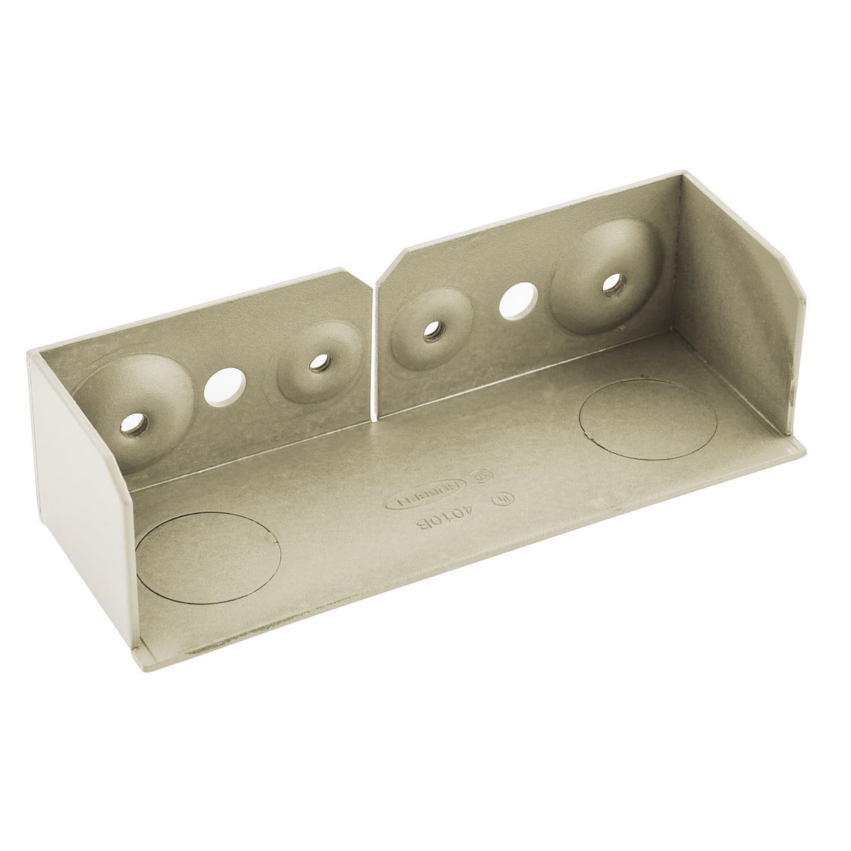 HBL4710BIV Standard End Cap, For Use With HBL4750 Metal Raceway, Rolled Steel, Ivory