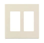 80309-ST Decora Plus Screwless Standard Size Wall Plate, 2 Gangs, 4.56 in W x 4.61 in H, Polycarbonate, Light Almond