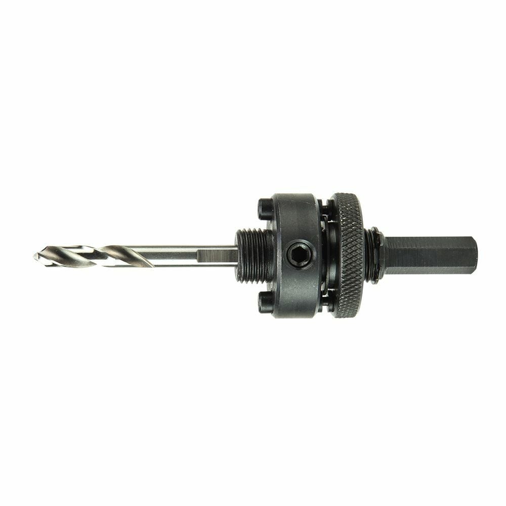 31906 Hole Saw Arbor With Threaded Pin, 7/16 in Hex Shank, 1/8 in Pilot Drill, Steel