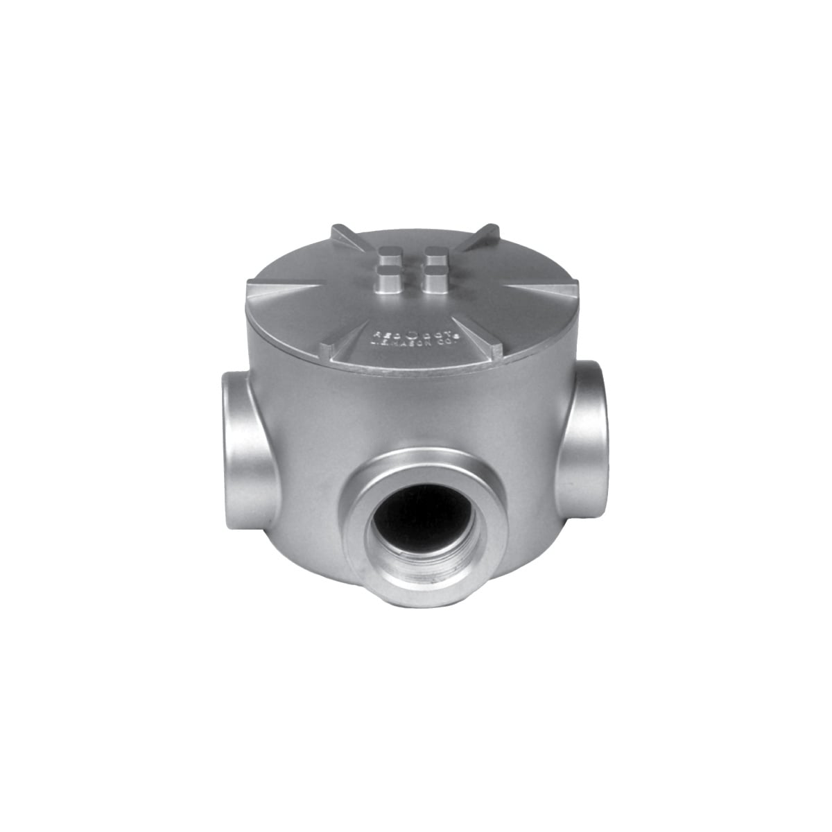GAT-1 T&B Dust Ignition/Explosionproof External Hub T-Style Conduit Outlet Box With Installed Green Ground Screw, Surface Cover, 1/2 in, 3-11/16 in Cover Opening, 18.8 cu-in Capacity