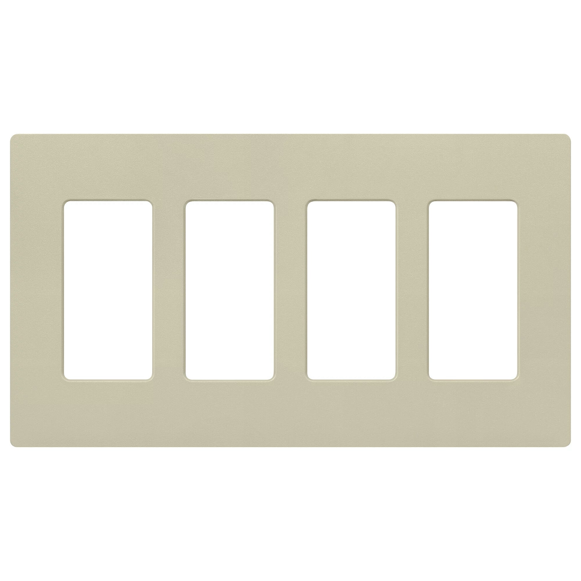 SC-4-CY Claro Wall Plate for Decorator-Style Dimmers, Switches, and Outlets, 4 Gang, Satin, Clay