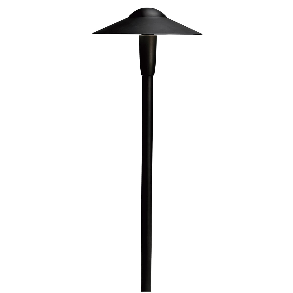 3000K PURE-WHITE LED DOME PATH LIGHT - Now in Design Pro LED, a wider path and spread light in a Textured Black finish that is unobtrusive in the landscape.