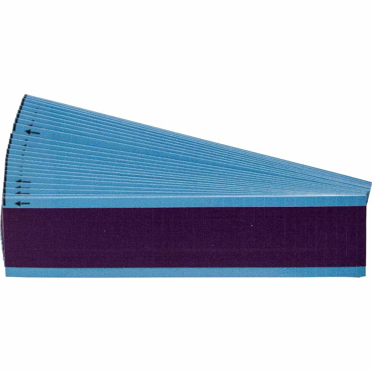 WM-COL-PL-PK WM Series Miniature Blank Die-Cut Pre-Printed Solid NEMA Color Wire Marker Card, 1/4 in W, Purple, B-500 Repositionable Vinyl Coated Fabric, 36 Markers per Card
