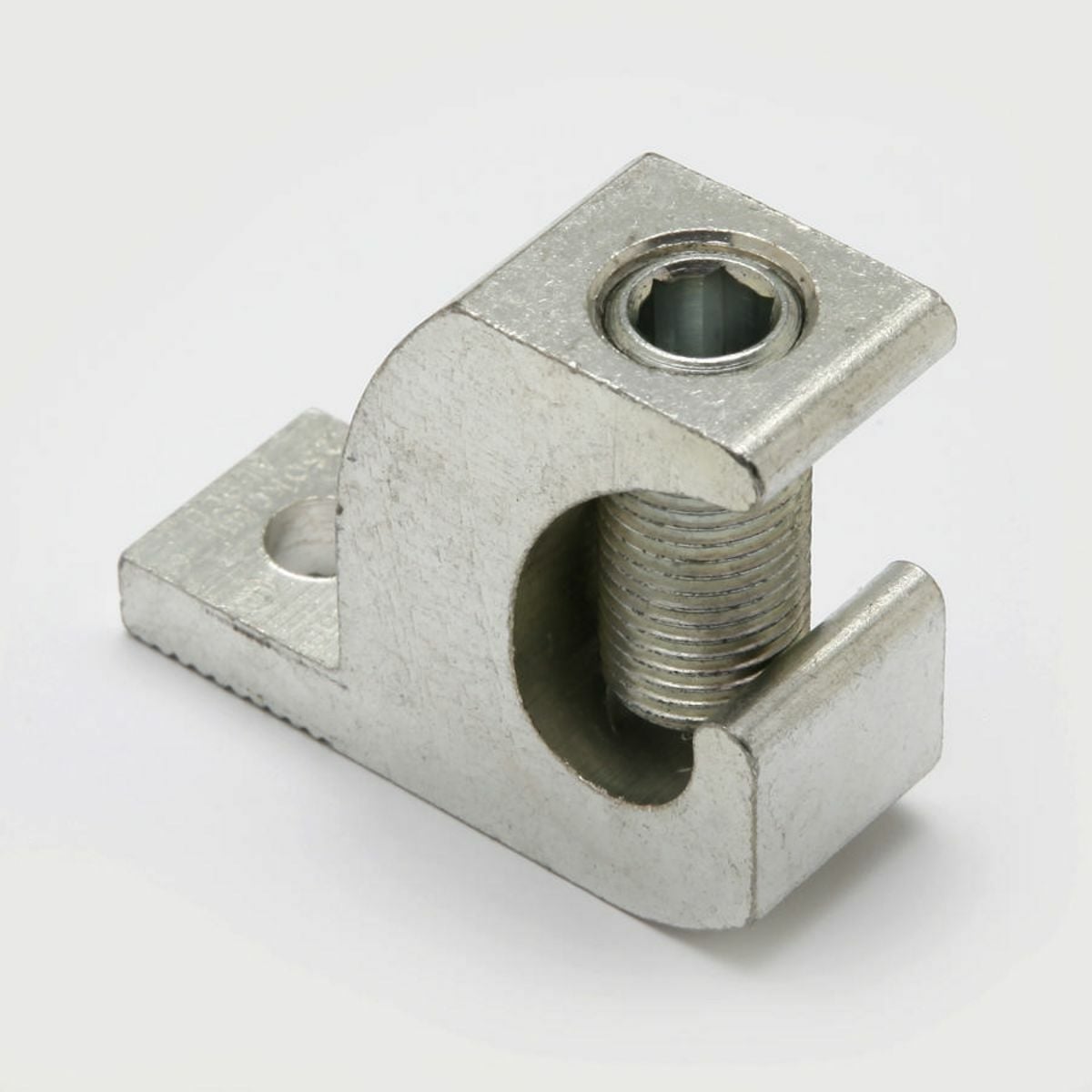 CL501TN Open Faced Direct Burial Lay-In Lug, 14 to 4 AWG Stranded Solid Copper Conductor, #10, 0.22 in Stud, 1 Bolt Holes, Electrolytic Copper