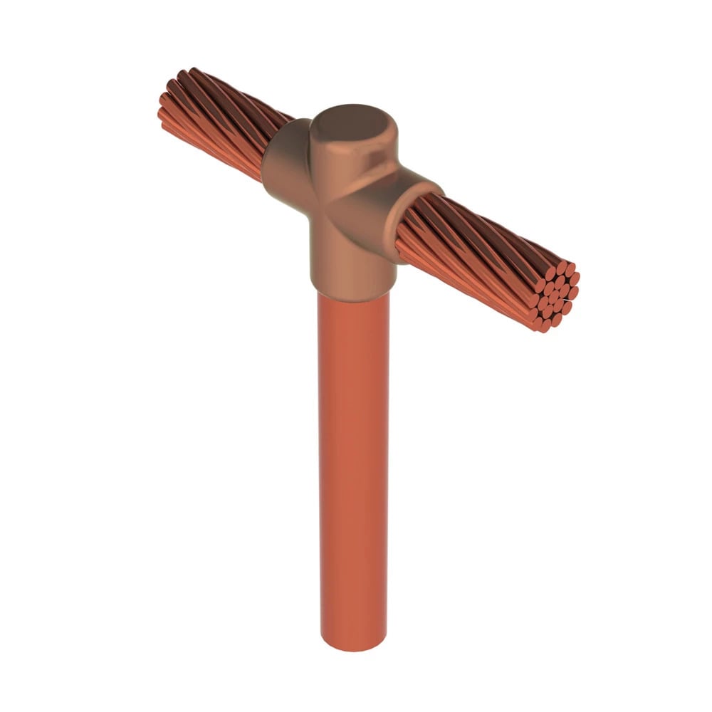 GTC18Y4 Cadweld Type GT Weld Metal Mold, 70 sq-mm Concentric Conductor, 3/4 in Rod, Cable to Ground Rod/Other Rounds Connection, Copper/Graphite