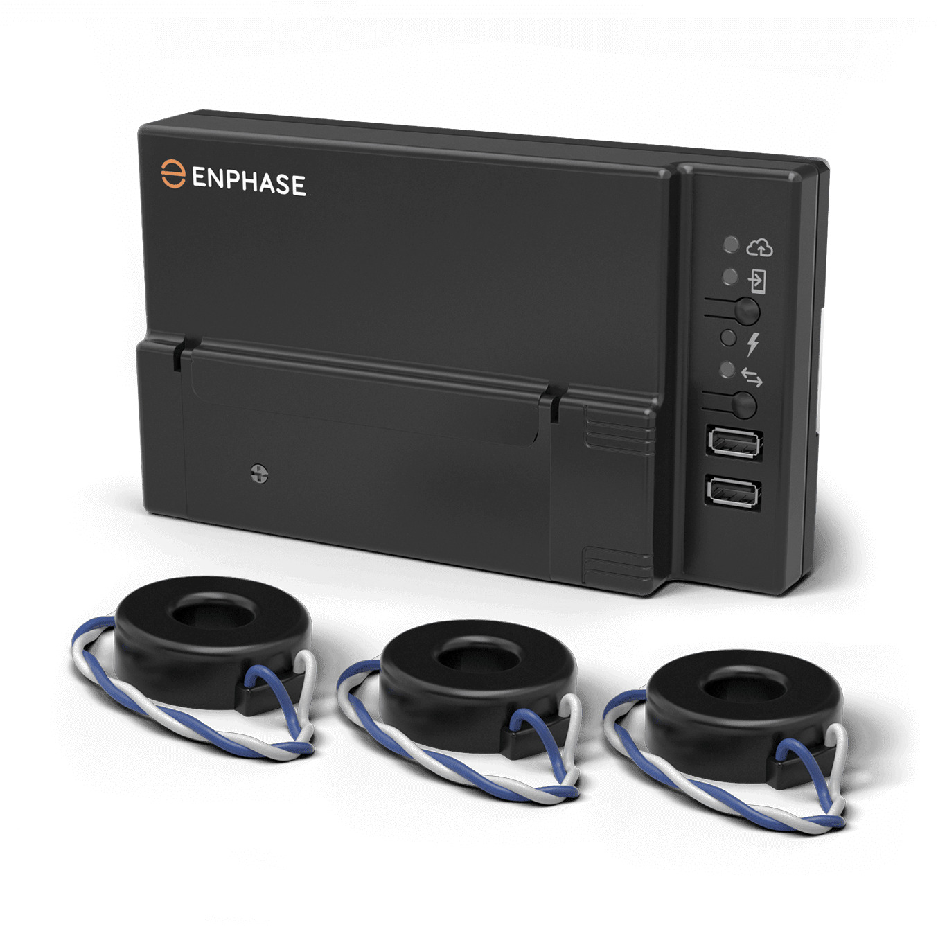 IQ Commercial Gateway with (3) solid-core CTs.Compatible with IQ microinverters in 3-phase configurations: 208V or 220V 3-wire,and 240V 4-wire.