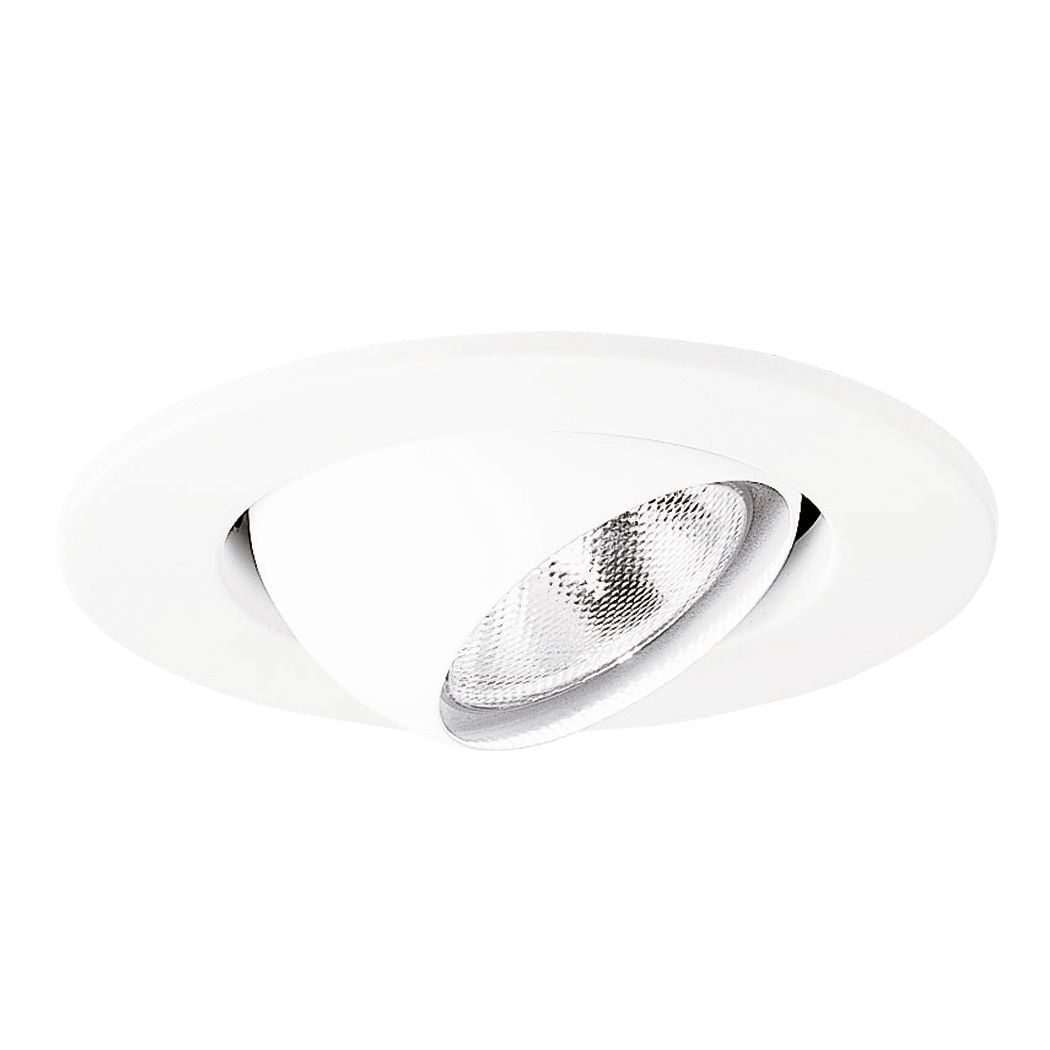 4002WH Halo Eyeball Self-Flanged Round Lighting Trim, 4 in ID x 5 in OD, LED Lamp, For Use With 4000 Downlight, Metal