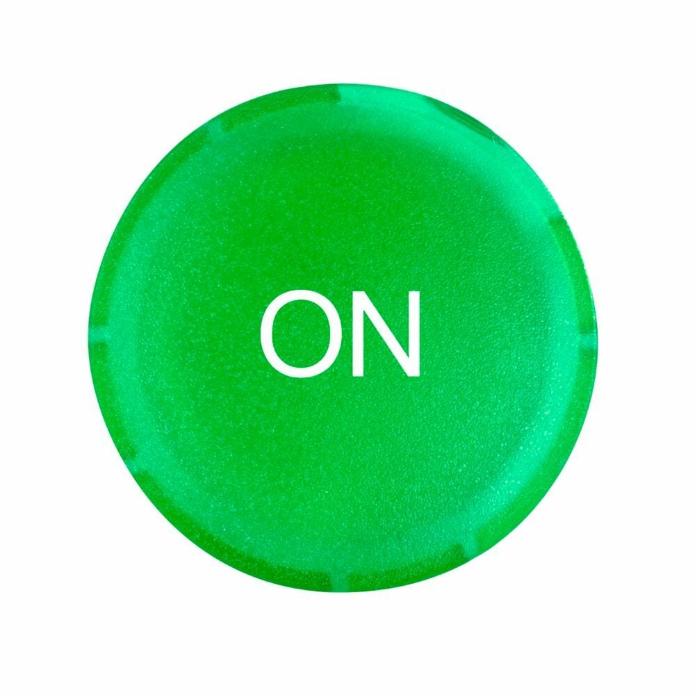 M22-XDL-G-GB6 RMQ-Titan M22 Flush Illuminated Button Lens, 22.5 mm, NEMA 4X/21/IP67/IP69K NEMA Rating, Round Shape, ON Legend, Plastic