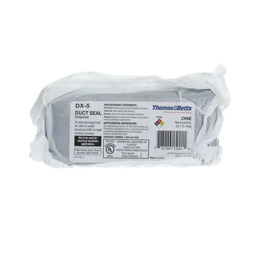 DX-5 Blackburn Slug Duct Seal Compound, 5 lb, Solid Form, Dark Gray, 1.78