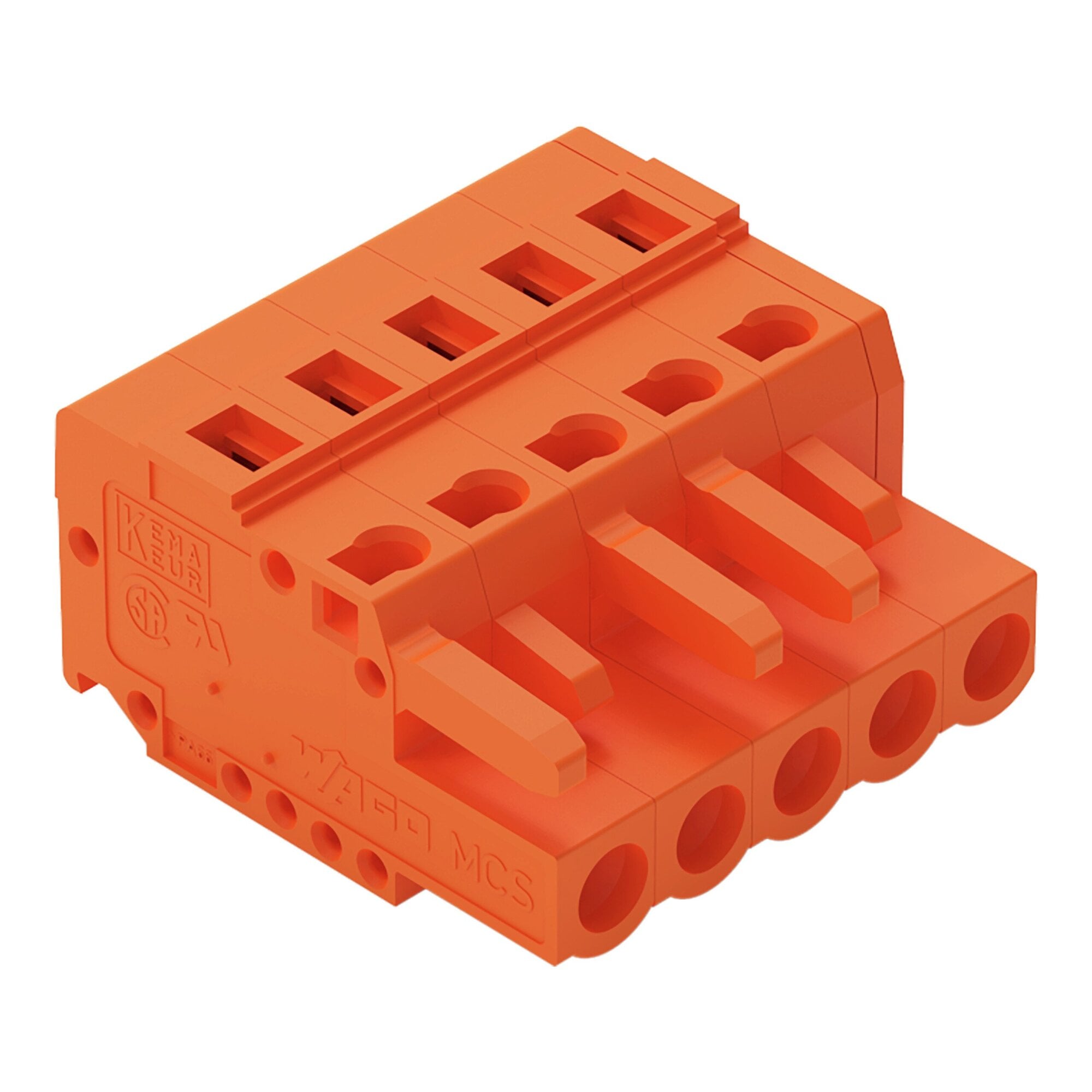 231-305/026-000 1 Conductor Terminal Block, 630 V, 16 A, 28 to 12 AWG Wire, 5 Poles