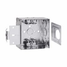 TP431MSB TP Welded Outlet Box, Steel, 30.3 cu-in Capacity, (8) Knockouts, 4 in H x 4 in W x 2-1/8 in D