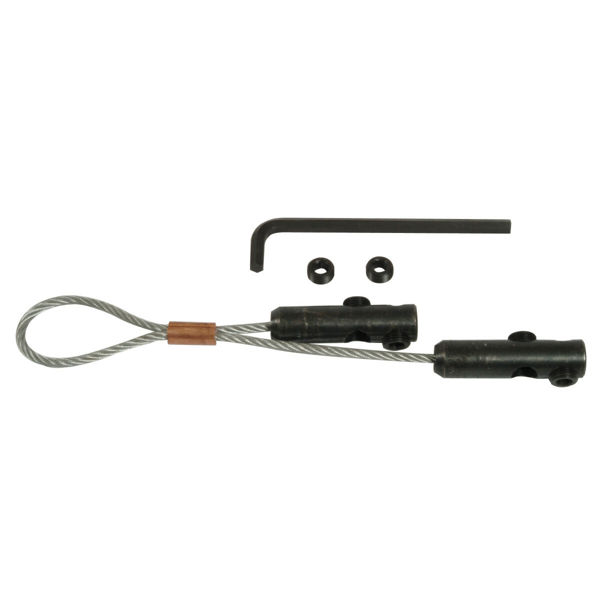 624S Short Set Screw Clamp Cable Pulling Grip, 3/8 in, 3250 lb, Galvanized Steel