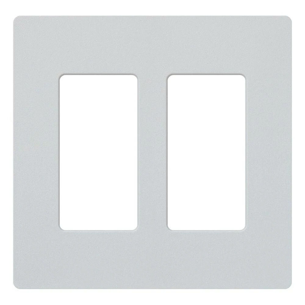 Claro Wallplate, Satin Finish, Two-gang in palladium