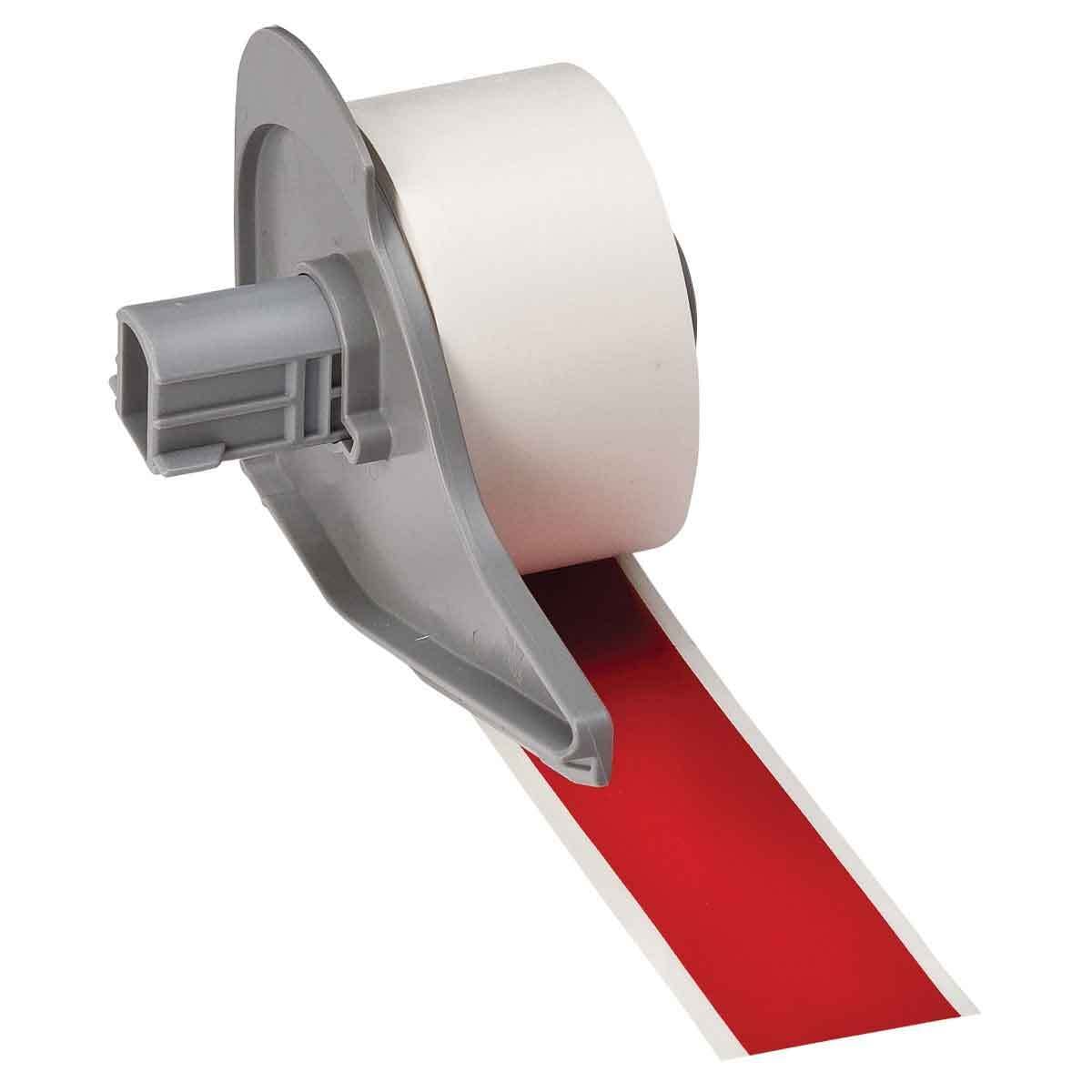 M71C-1000-595-RD Thermal Transfer Tape, 50 ft L x 1 in W, Blank Legend, Red, B-595 Vinyl, Permanent Acrylic Adhesive, -40 to 180 deg F