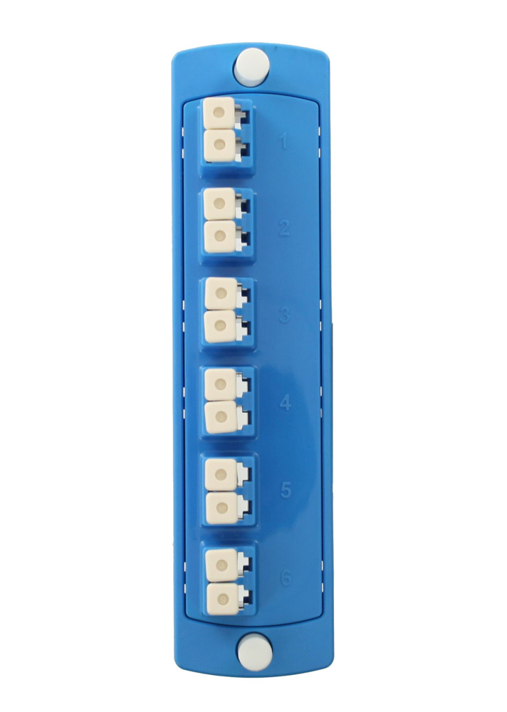 5F100-2LL OPT-X SDX Precision Molded Fiber Optic Adapter Plate, LC Duplex End A, (12) Single-Mode Fiber