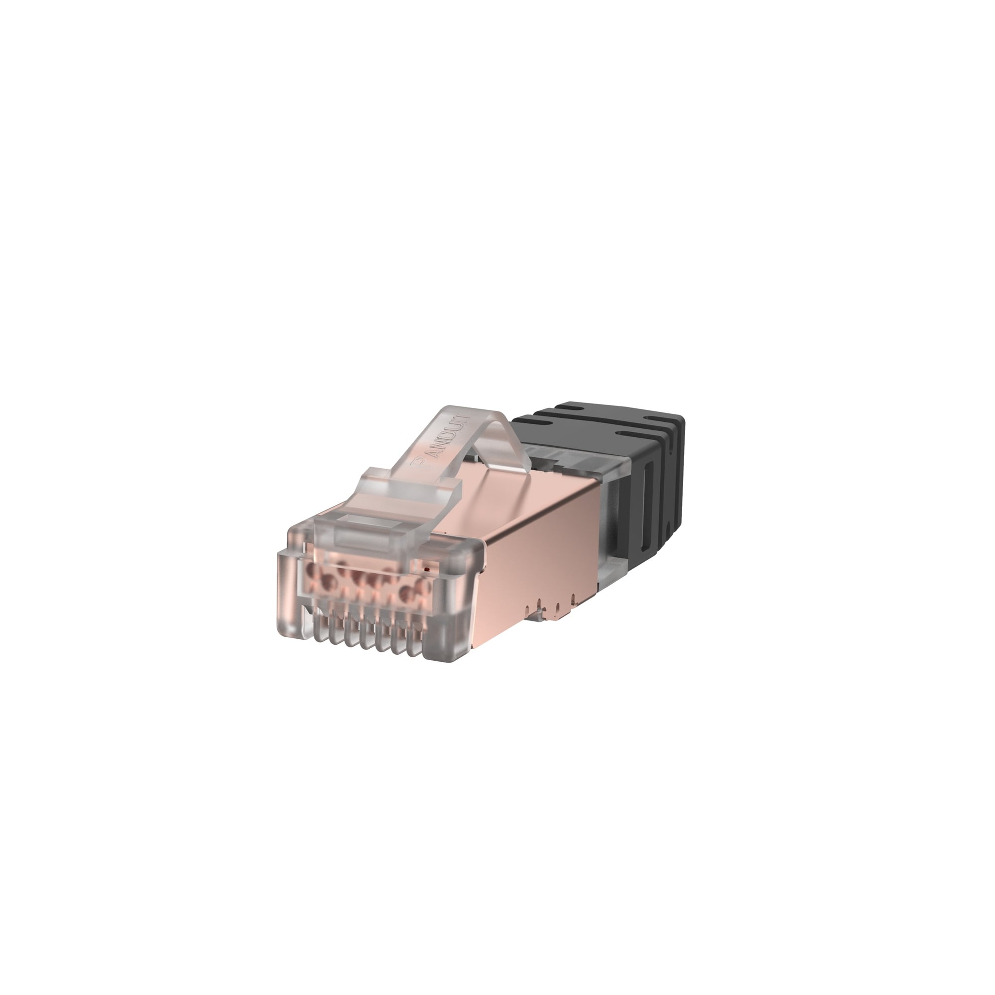SPS688-C Pan-Plug 8-Position 8-Wire Shielded Modular Plug, 1 Port, Polycarbonate, 100 Ohm Impedance