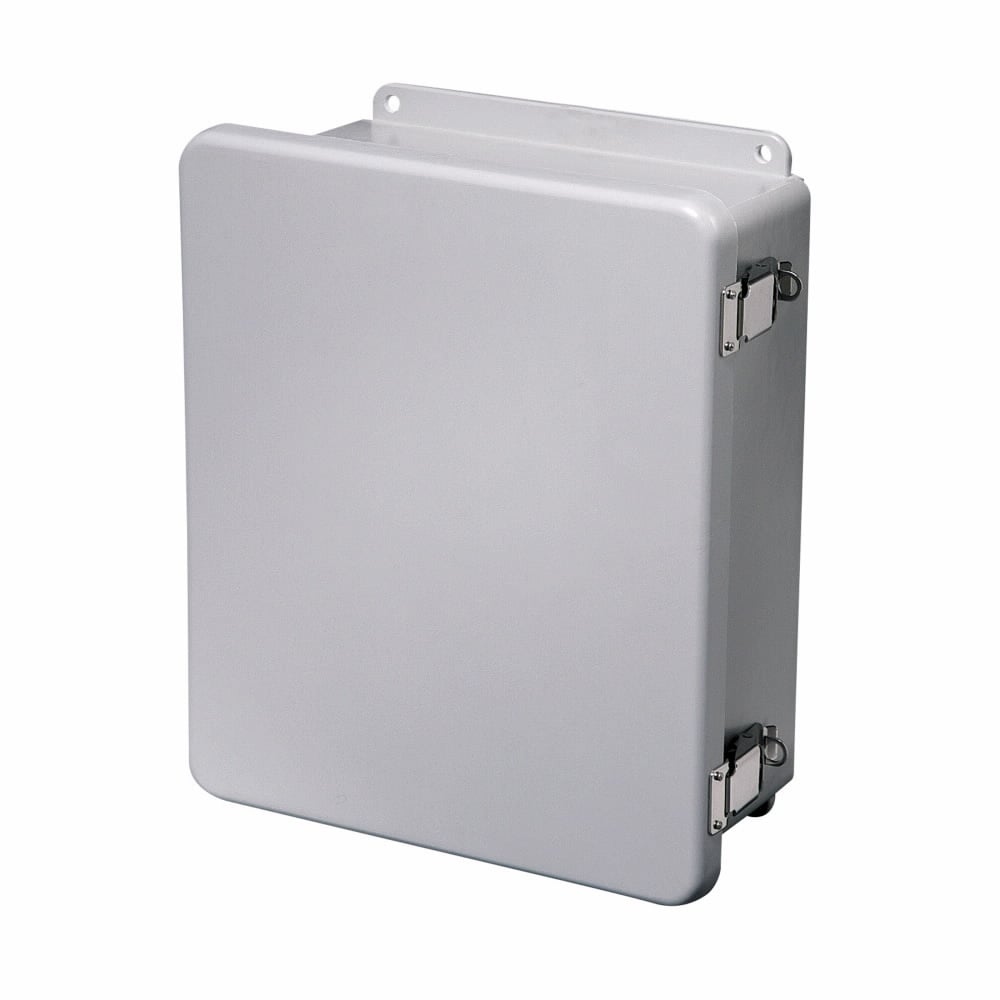 12126-4XFCHQRC JIC Panel Enclosure, 13.38 in W x 6.36 in D x 13.56 in H, NEMA 4X NEMA Rating, Fiberglass Reinforced Polyester