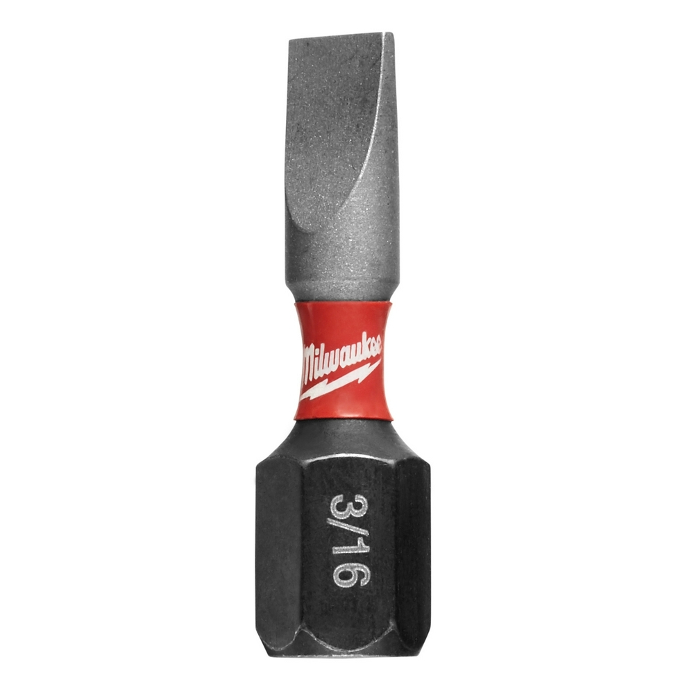 48-32-4417 Shockwave Impact Duty Impact Insert Bit, 3/16 in Slotted Point, 1 in OAL, 1/4 in, Proprietary Steel