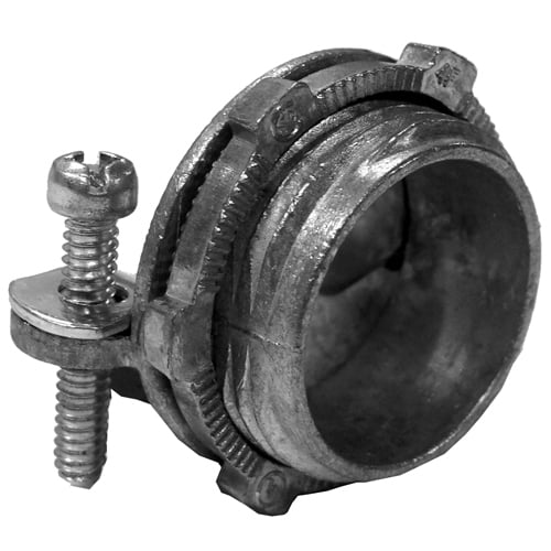 C-500 NEER 2-Screw Service Entrance Cable Connector, 3/8 in Knockout, 14/2 to 12/2 AWG Conductor, Die Cast Zinc