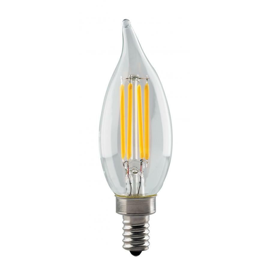 S8552 Dimmable Filament LED Lamp, 5 W, 40 W Incandescent Equivalent, E12 Lamp, CA11 Shape, 350 Lumens