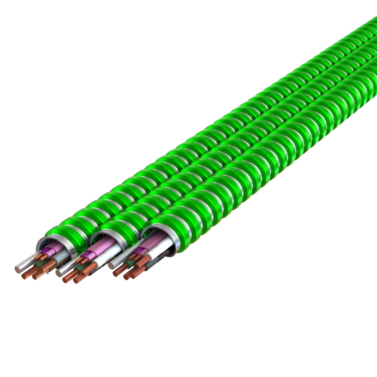 LH05-42-L01 Type MC-PCS Armor Copper Conductor, Coil Packaging, 600 V, (2) Conductors 16 AWG Conductor Solid Copper Conductor, 250 ft L