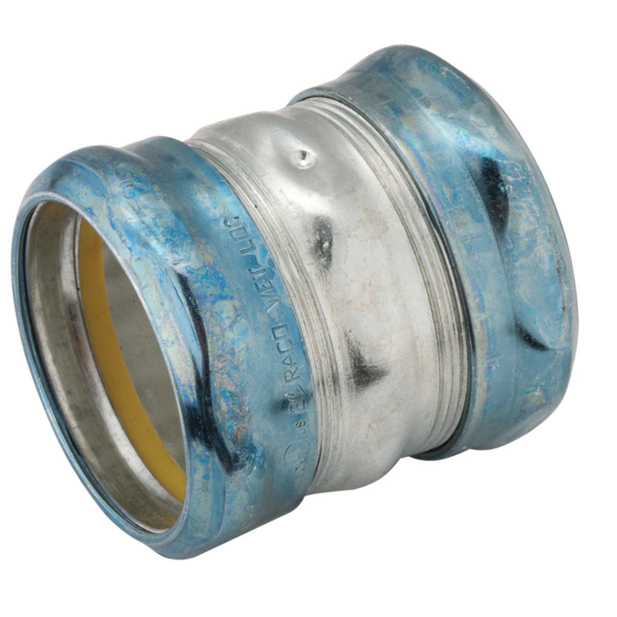 2952RT Compression Raintight Conduit Coupling, 3 in, For Use With EMT Conduit, Steel, Electro-Plated Zinc