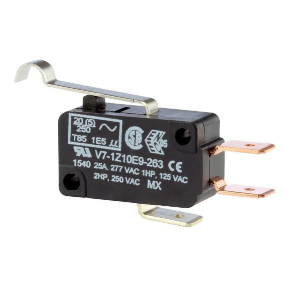 V7-1C17D8-002 MICRO SWITCH Miniature Premium Basic Switch, 277 VAC, 15 A, Lever Actuator, SPDT Contact, 1 Pole