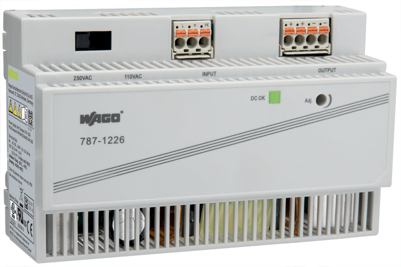 787-1226 787 1-Phase Power Supply, 100 to 240 V AC Input, 24 VDC Output, 6 A, DIN Rail Mounting
