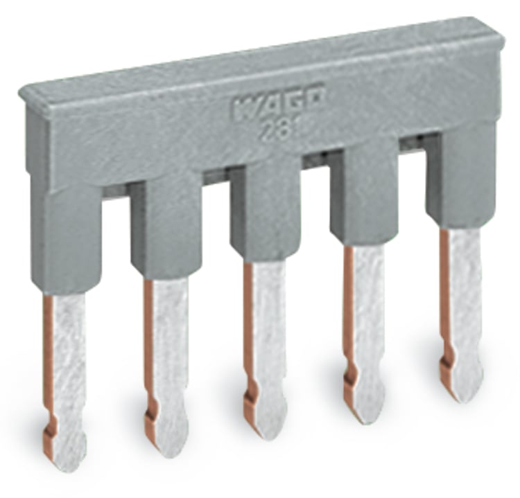 280-485 280 Comb Style Jumper, Flat Pin Construction, 0.157 in H x 0.984 in W