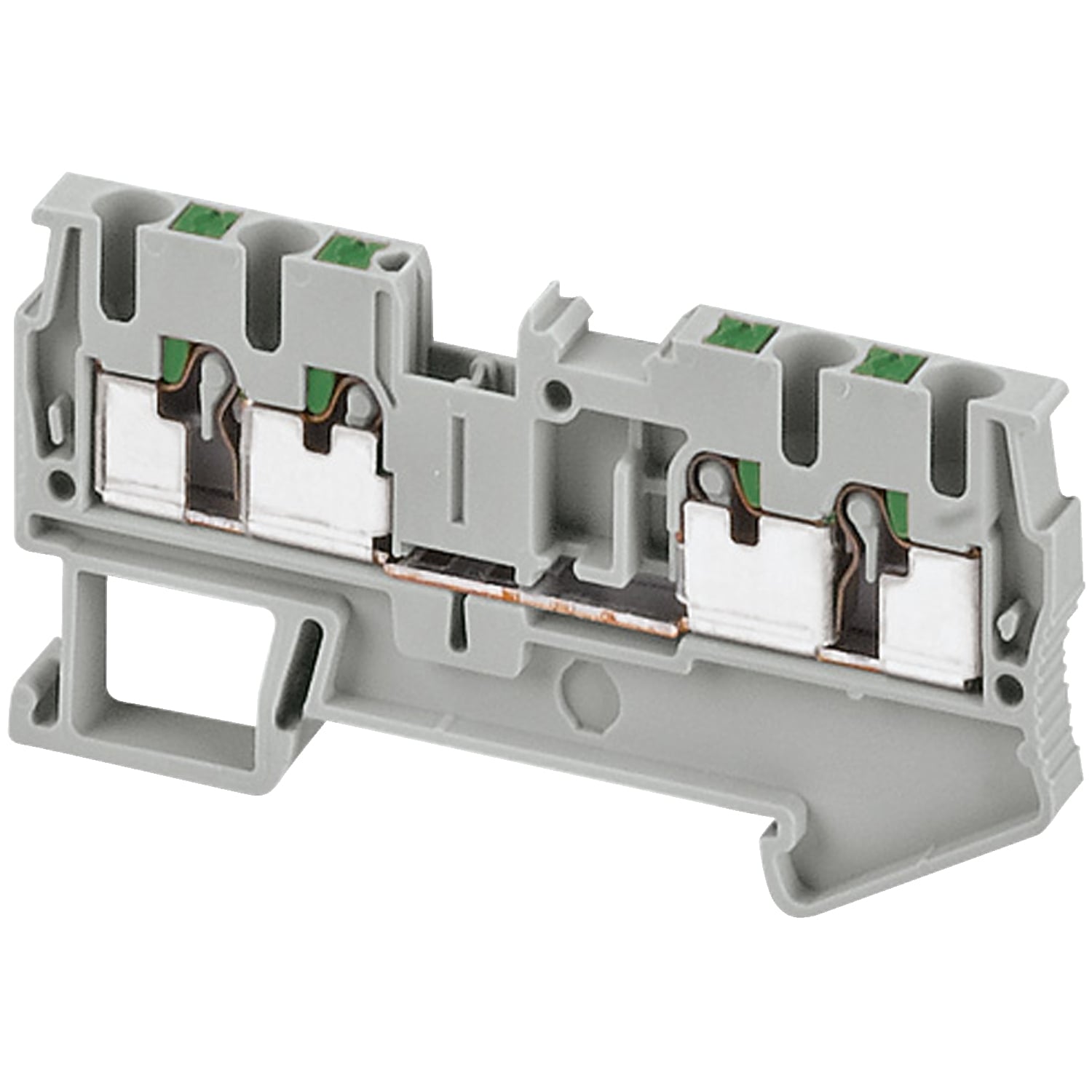 NSYTRP24 Linergy TRP 1-Level 4-Point Terminal Block, 600/800 V AC, 20/24 A, 0.14 to 2.5 sq-mm Wire, 1 Poles, Clip-Fit Mount