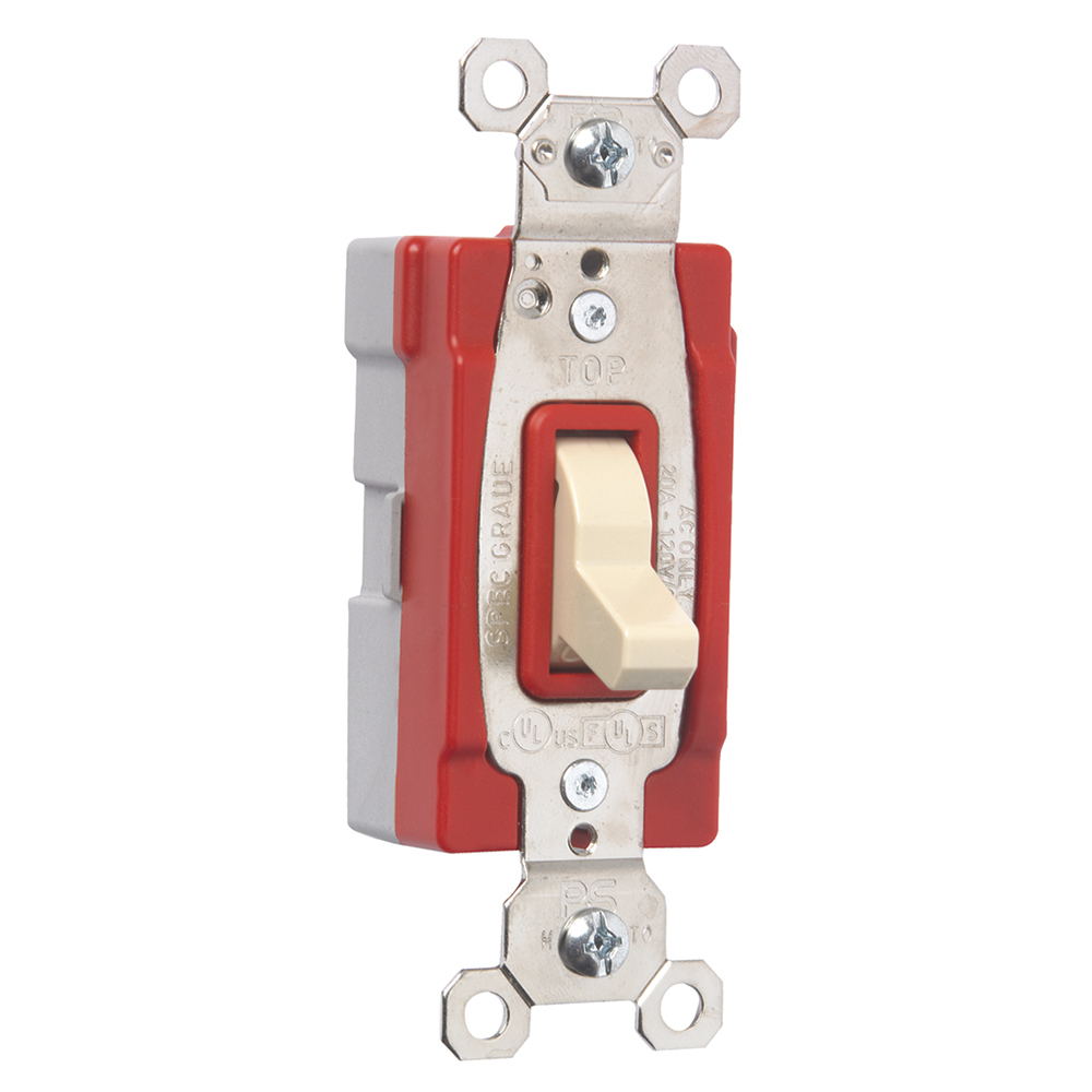 PT20AC1ISL PlugTail Illuminated 20 Amp Toggle Switch, Ivory