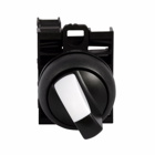 Eaton M22 modular pushbutton, M22 Selector Switch, Completed Device, 22.5 mm, Knob, Two-Position, V, Maintained, Non-illuminated, Bezel: Black, Button: Black, 2NO-2NC, IP67, IP69K, NEMA 4X, 13
