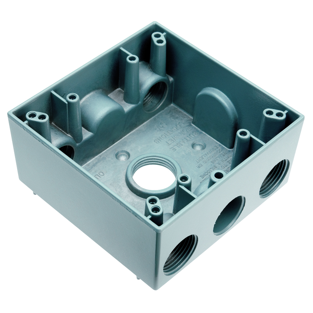 WPB352 Weatherproof Two Gang Box, Gray
