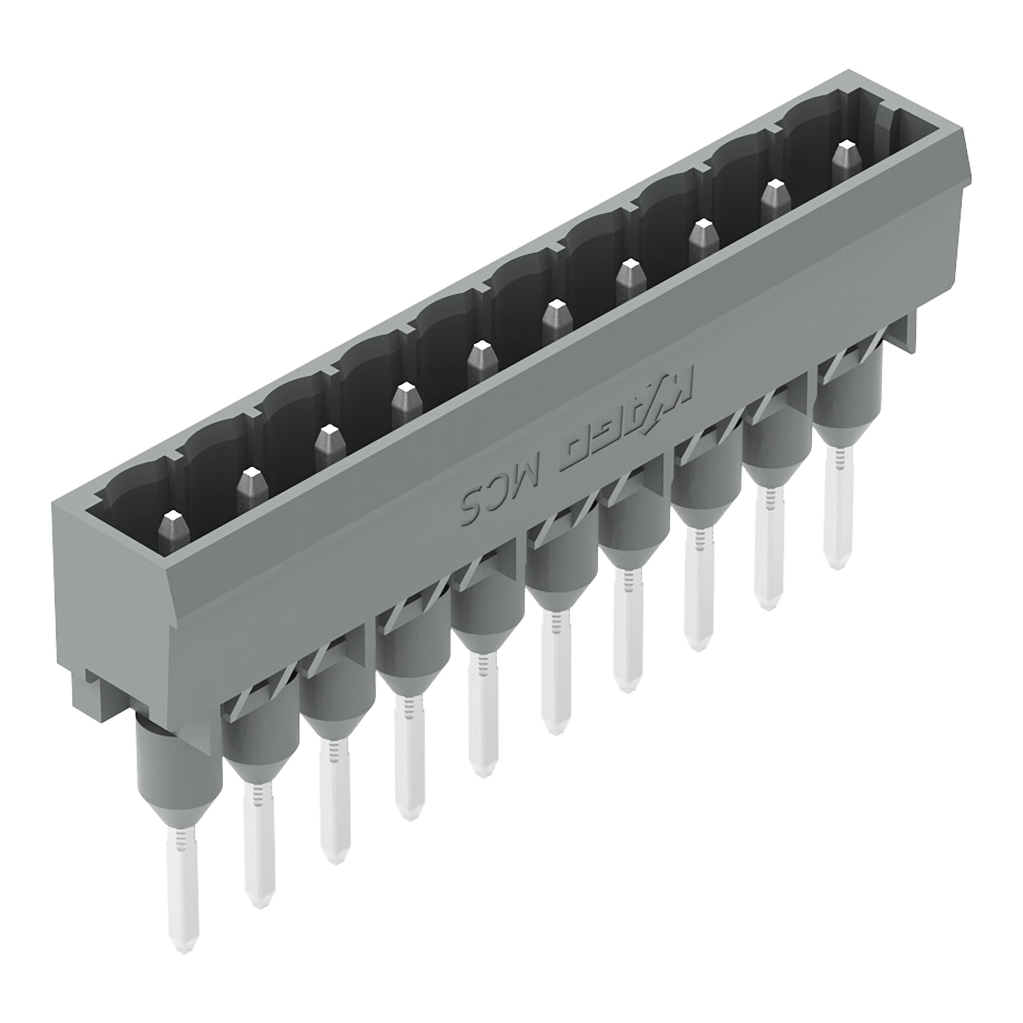 231-170/003-000 Straight Male Connector, 250 V, 10 Positions, 0.197 in, Polyamide