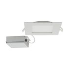 12W LED Direct Wire Downlight - Edge-lit 4 in. CCT Selectable - 120V Dimmable - Square Remote Driver