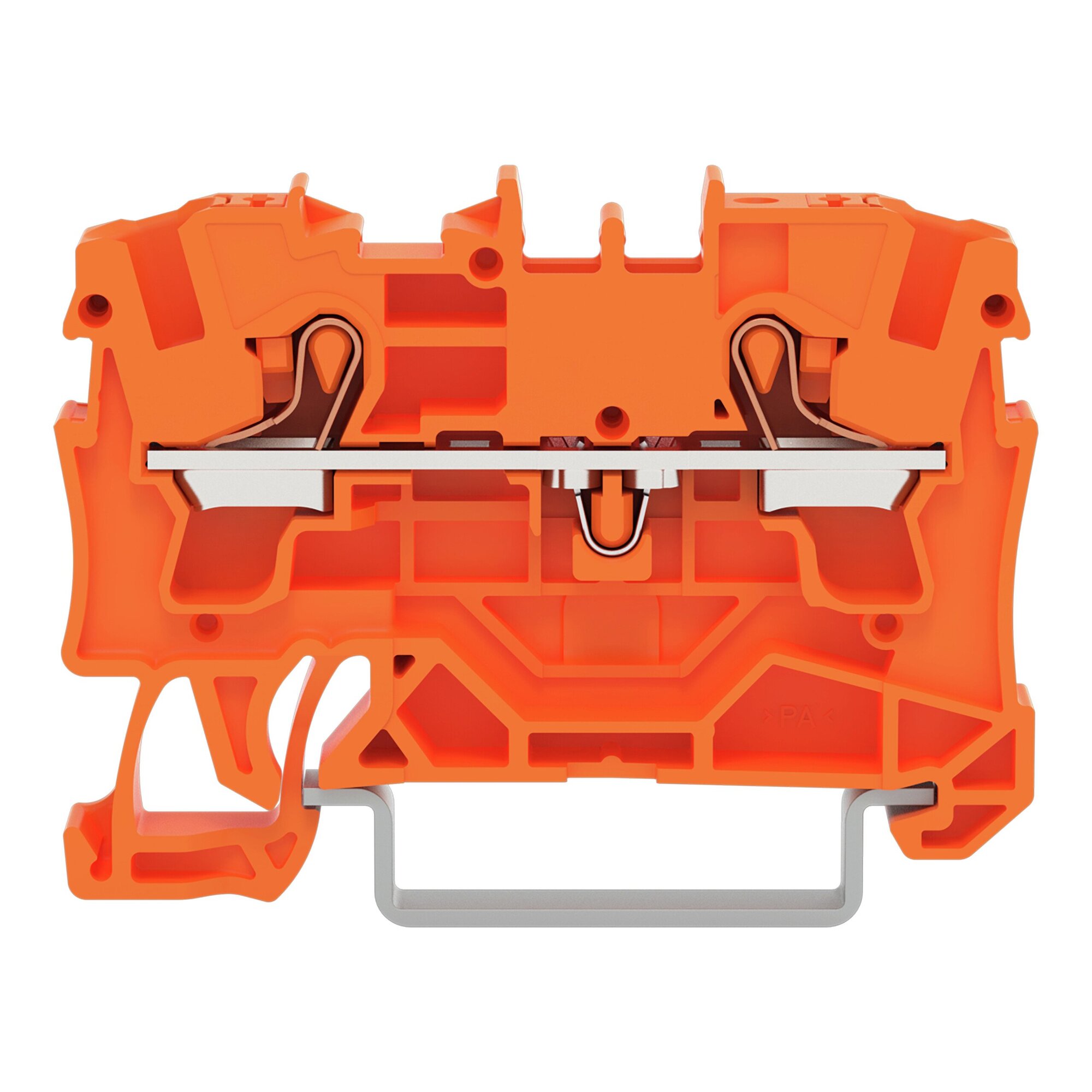 2204-1202 Push-In Conductor Terminal Block, 800 V, 20 to 10 AWG Wire, 1 Poles, DIN Rail Mount
