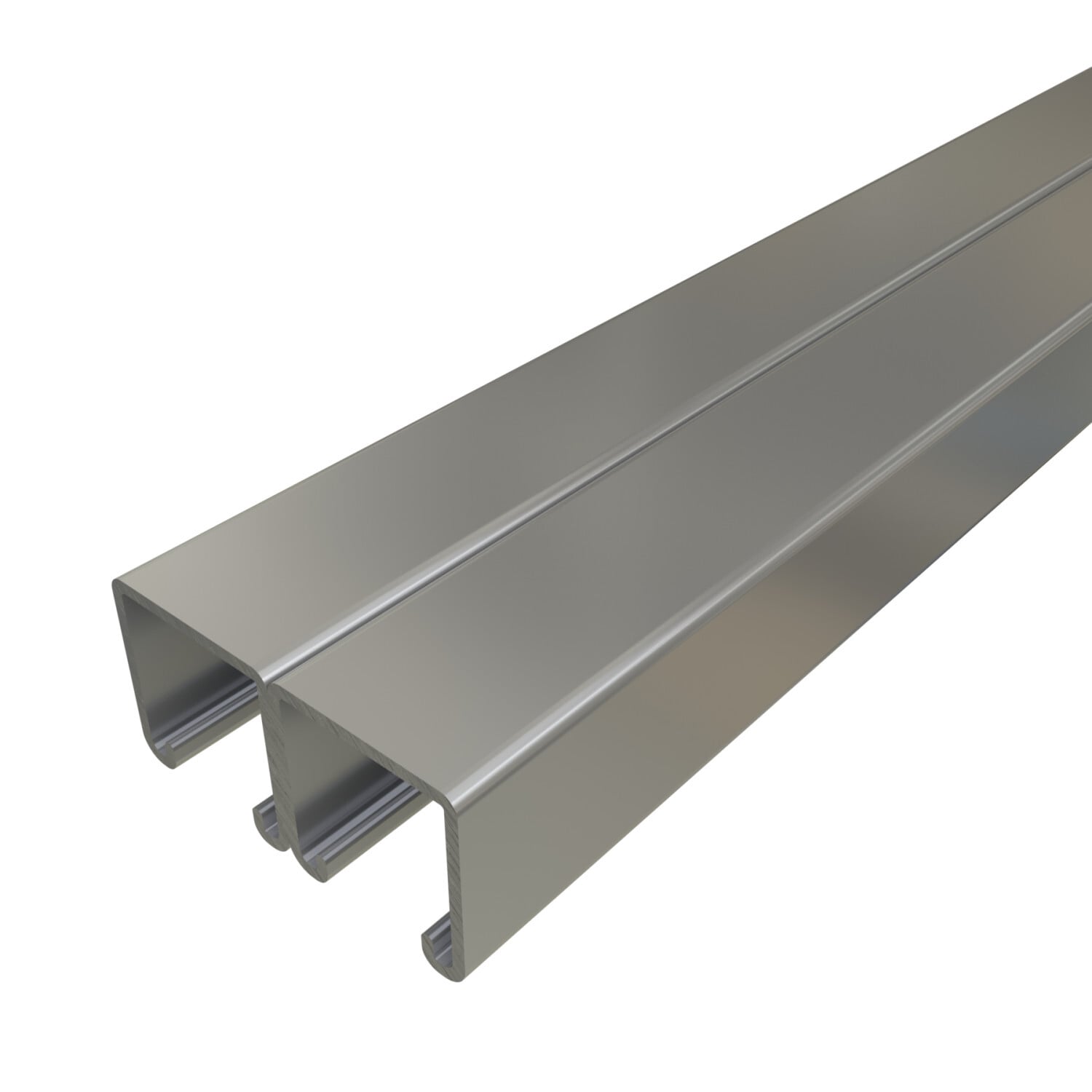 P1001A-10PG P1000 Side to Side Channel, 10 ft L 1-5/8 in W 3-1/4 in D 12 ga THK, Low Carbon Steel, Pre-Galvanized Zinc, Domestic