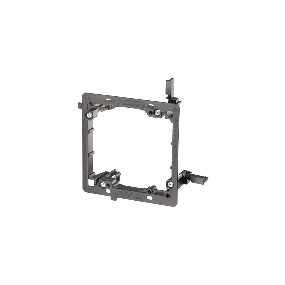 LV2HD LV Series 2-Gang Heavy Duty Low Voltage Mounting Bracket, For Use With Cable Management System, Fastened Mount, Plastic
