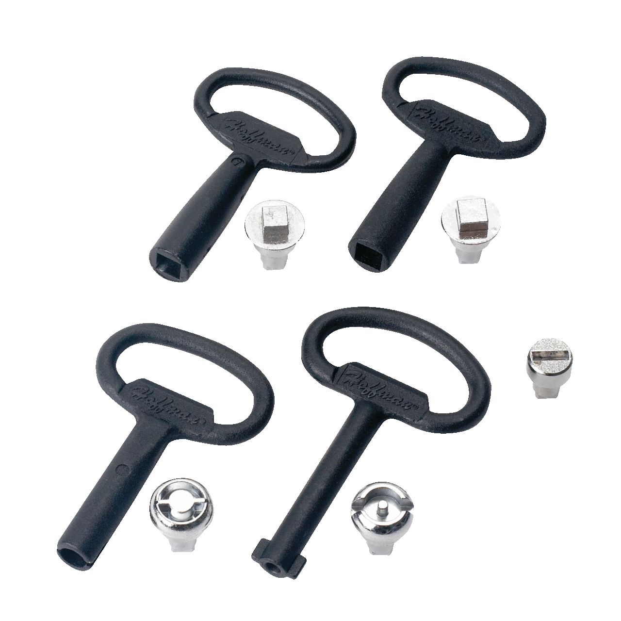 LLKSM7 InLine A54Y Square Lock Insert, For Use With INLINE HMI Type 4 Enclosures, Steel, Polished Chrome