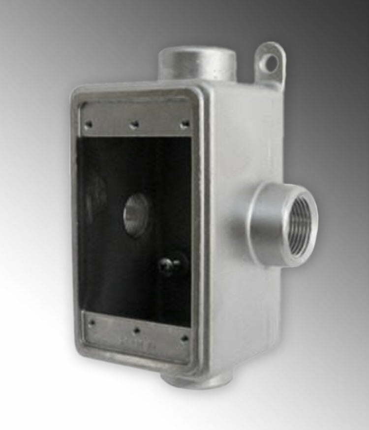 S60700FDX0 FDX Deep Device Box, 3/4 in Trade, 1 Gangs, 316 Stainless Steel, #4 Polished