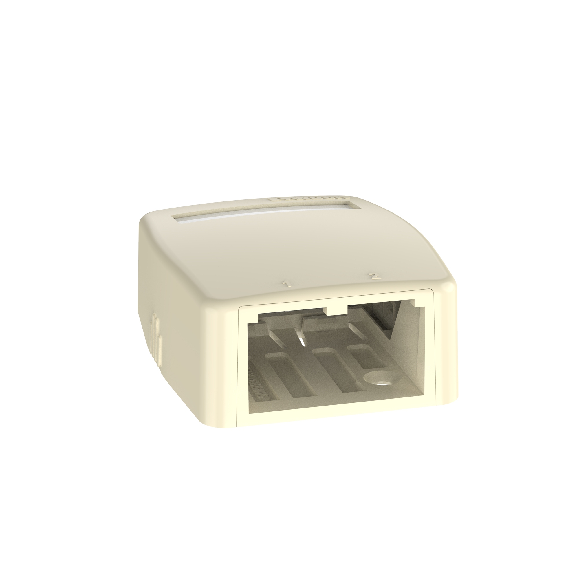 CBXQ2EI-A Mini-Com PanNet 2-Port Quick Release Surface Mount Box, Mini-Com, Surface Mount, ABS