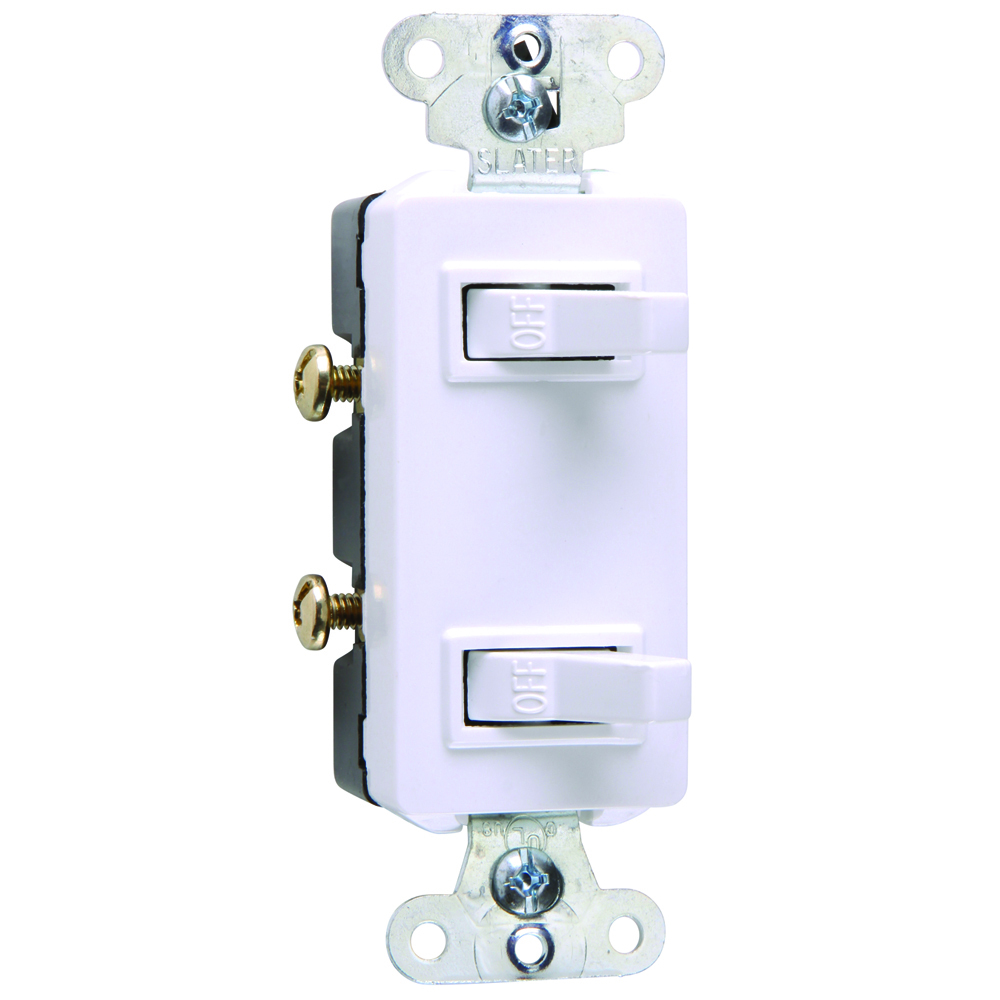 680-WG Double Grounding Decorator Combination Switch, 15 A, 120/277 V AC, 1 Poles