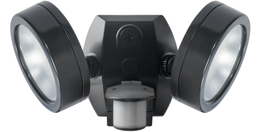 SMSLES2X13 2-Head Floodlight, (2) LED Lamp, 27 W Fixture, 120 V AC, Bronze Housing