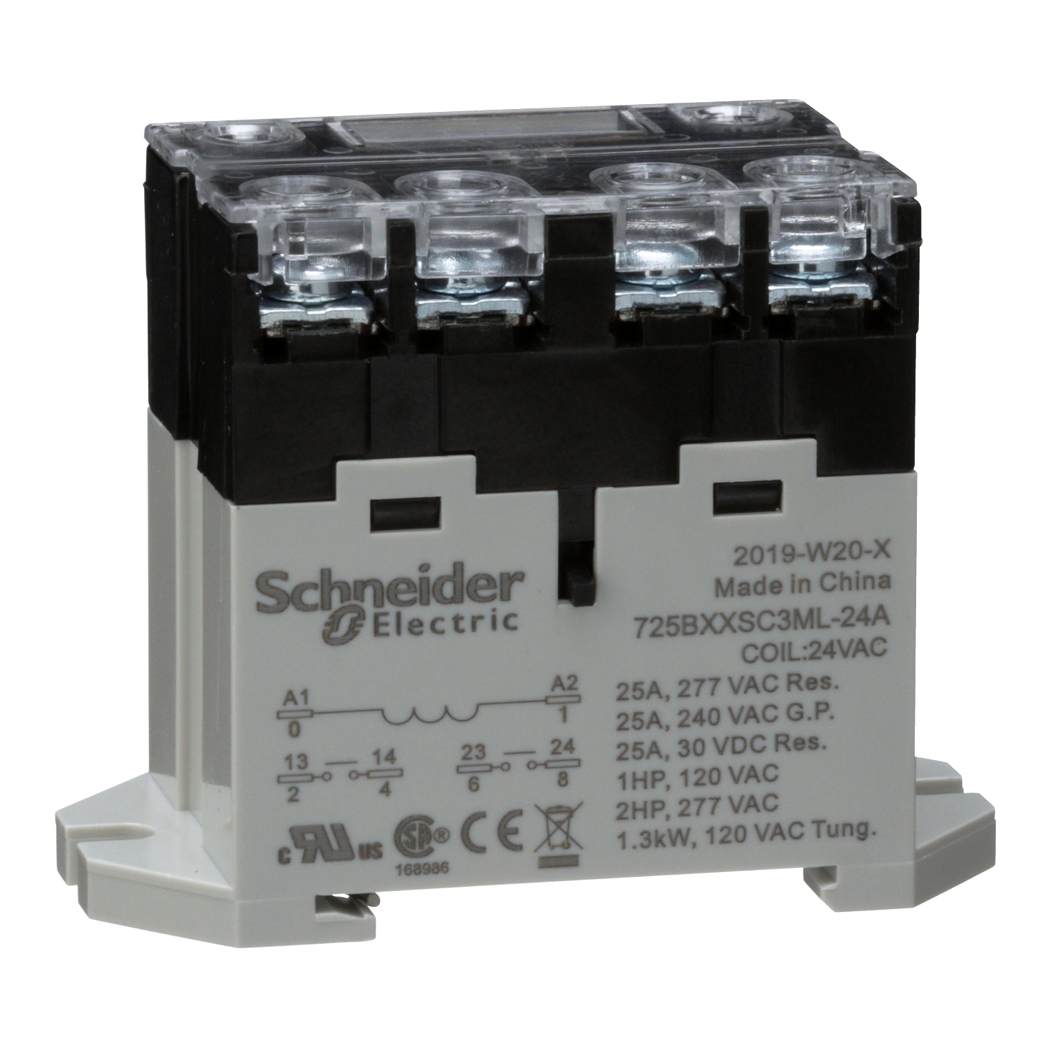 725BXXSC3ML-24A Power Harmony Electromechanical Relay, 2.50 V AC V Coil