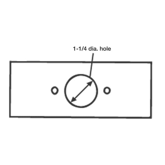 665-STEL Steel City Recessed Service Device Plate, For Use With 665 Series Floor Box, 3/4 in, 1-1/4 in Knockout, Steel