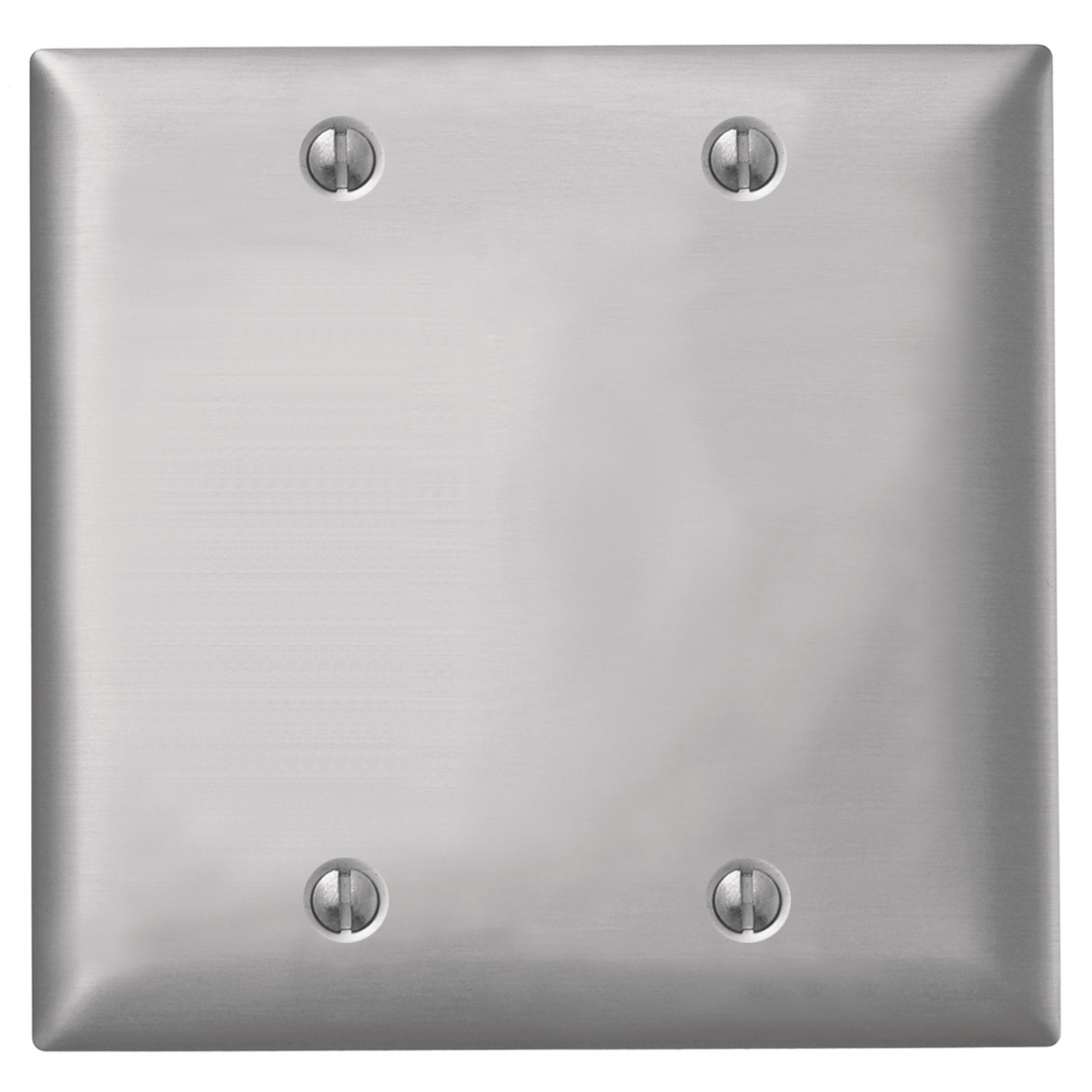 SA23 Standard Blank Wall Plate, 2 Gangs, 4.6 in W x 4.5 in H, Aluminum