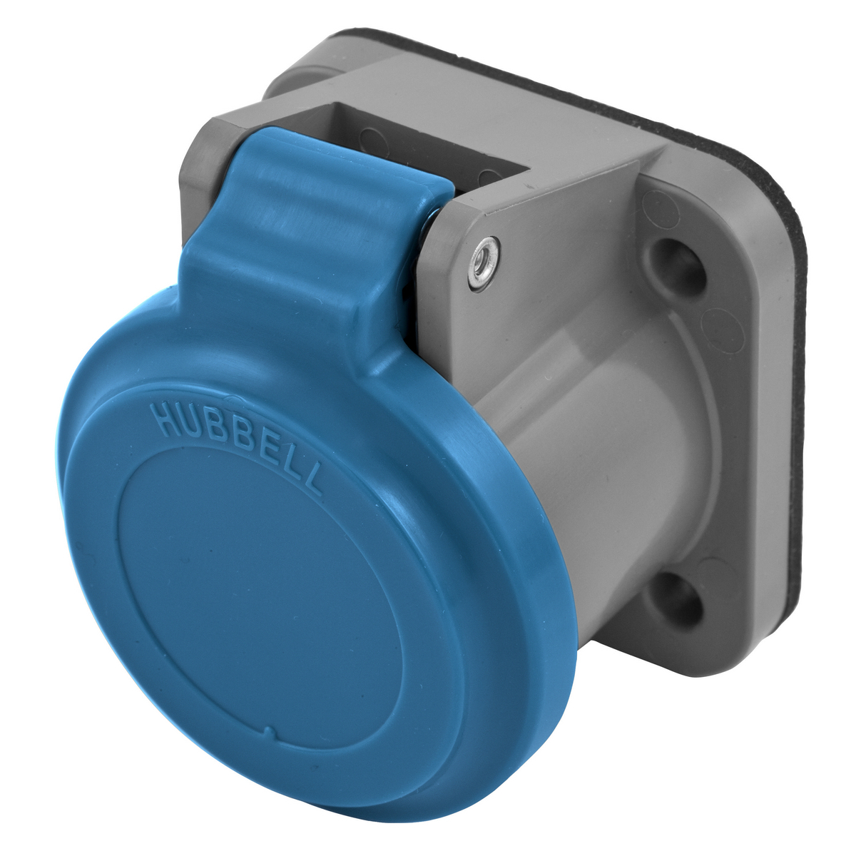 HBLNCBL 16 Series Weatherproof Fabricated Surface Mount Protective Lift Cover, #1, For Use With 300/400 A, 600 V AC/250 V DC 1-Pole and Temporary Power Device, Nylon/PBT, Blue